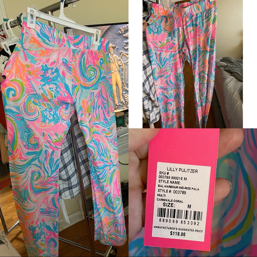 NWT Lilly Pulitzer palazzo pant medium carnival coral